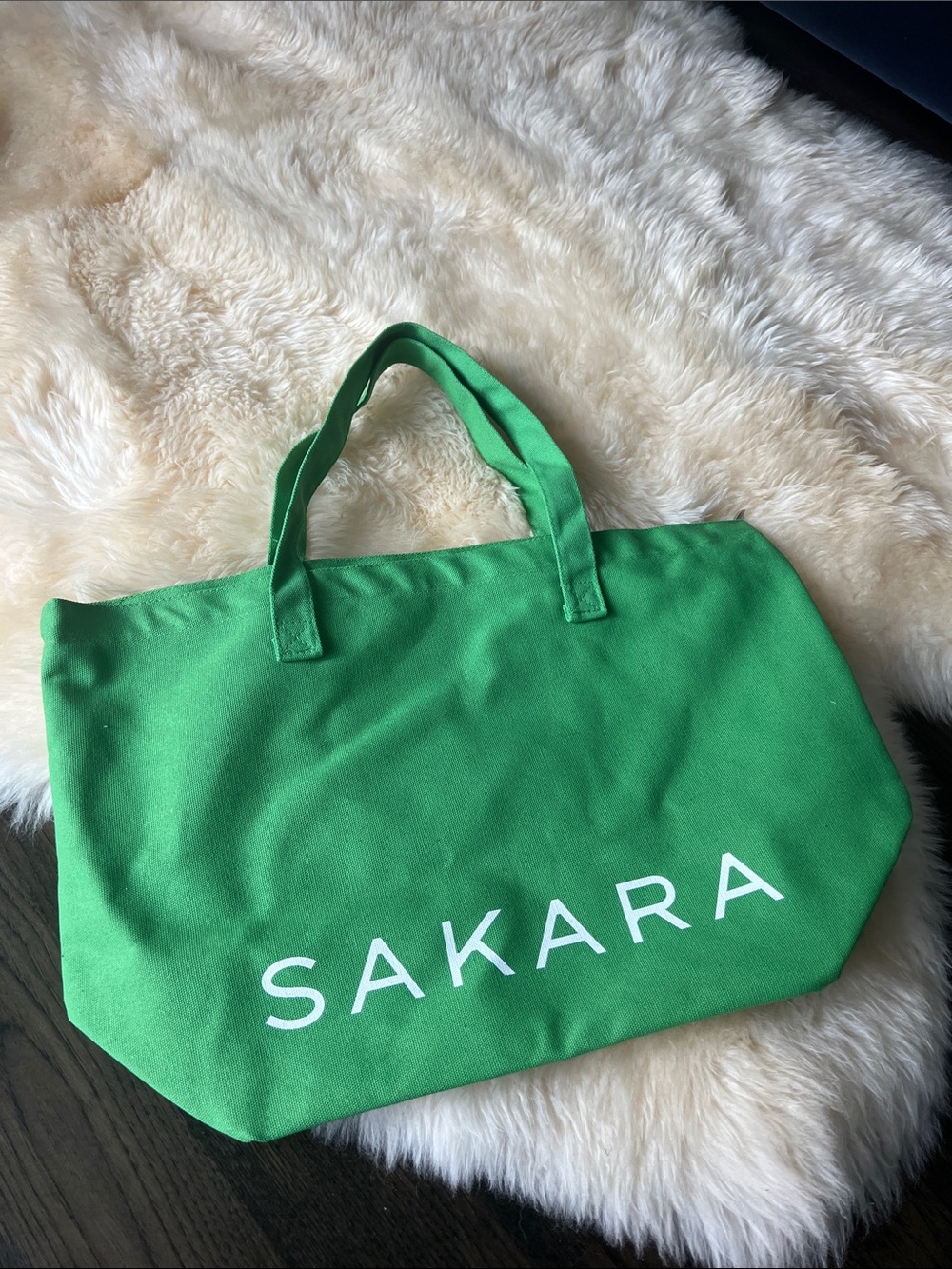 SAKARA Green Canvas Tote Bag Special Edition